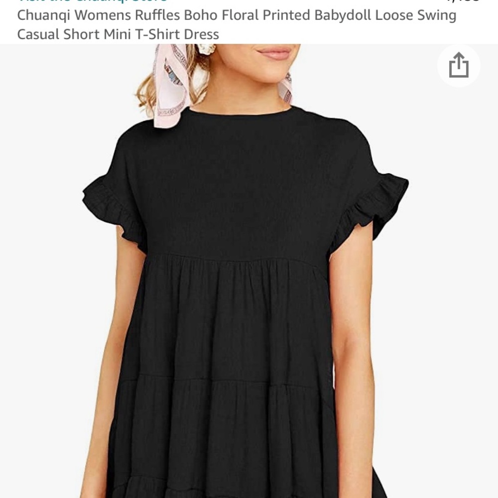 Ruffle sleeve babydoll dress